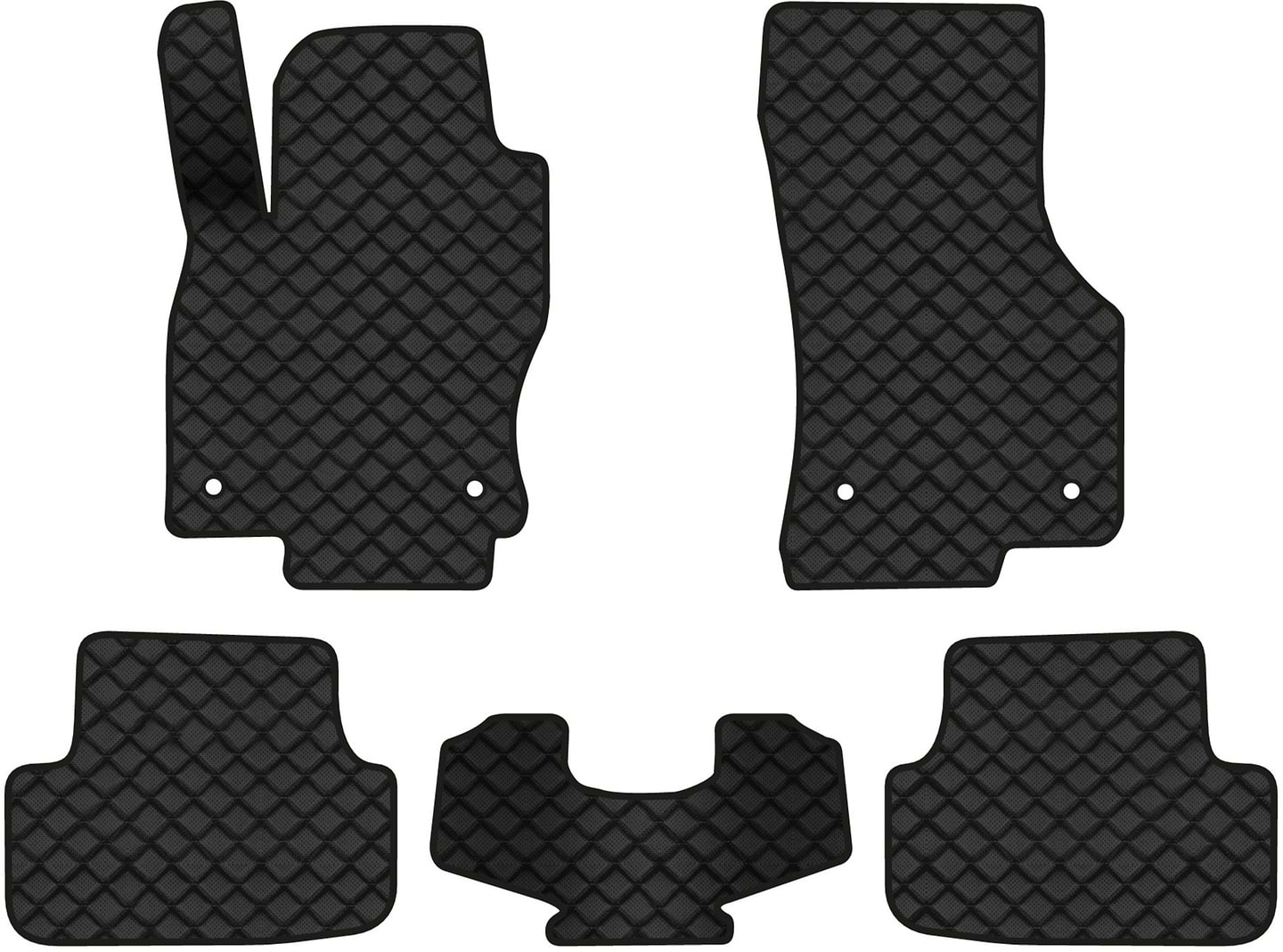 Коврики из экокожи в салон авто EVAtech ECO для Golf (VII) Volkswagen 2012-2020 7 поколение Htb USA (VW14517CL5AV4BBB)