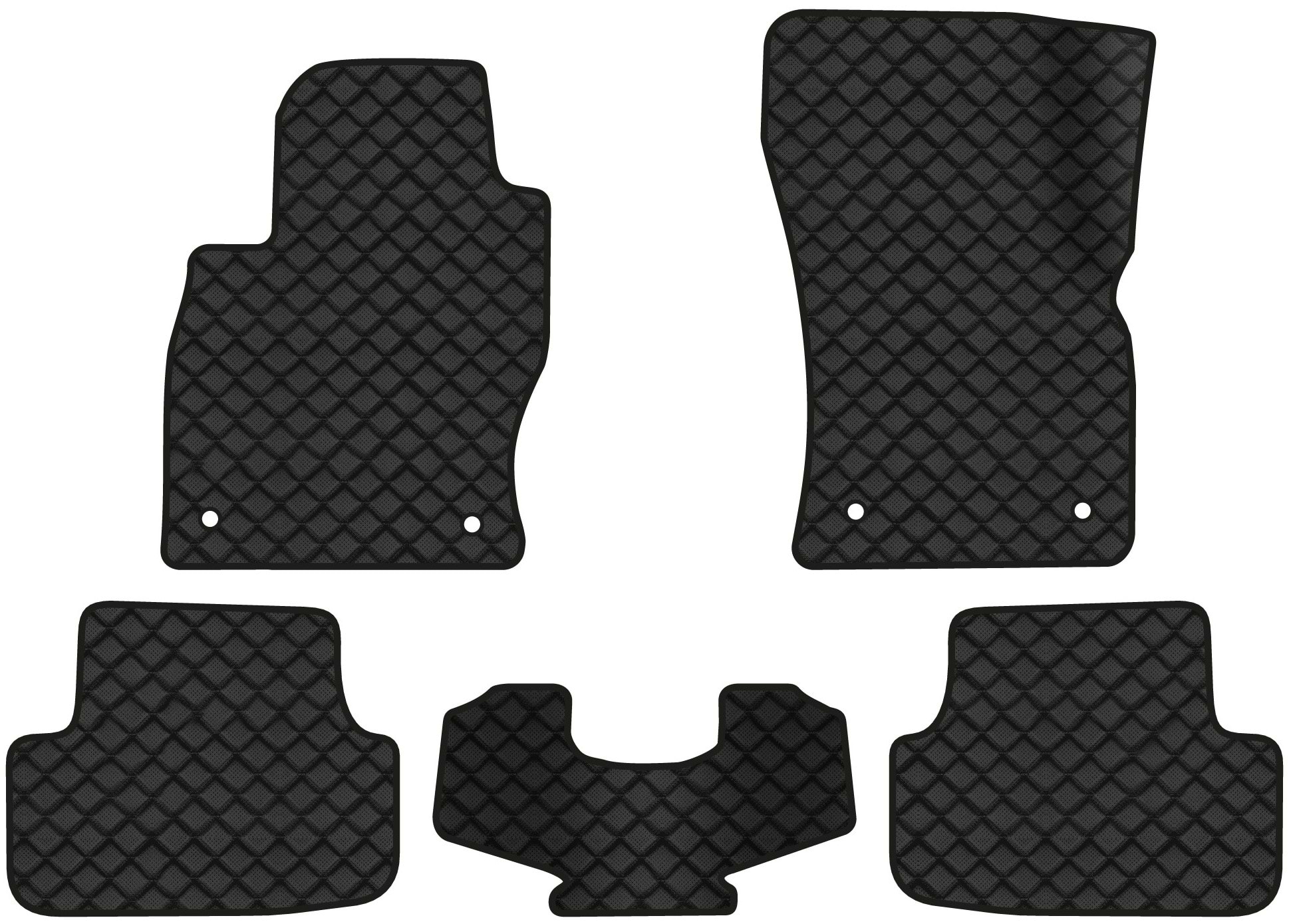 Коврики из экокожи в салон авто EVAtech ECO для Golf (VII) Volkswagen 2012-2020 7 поколение Htb USA (VW14517CP5AV4BBB)