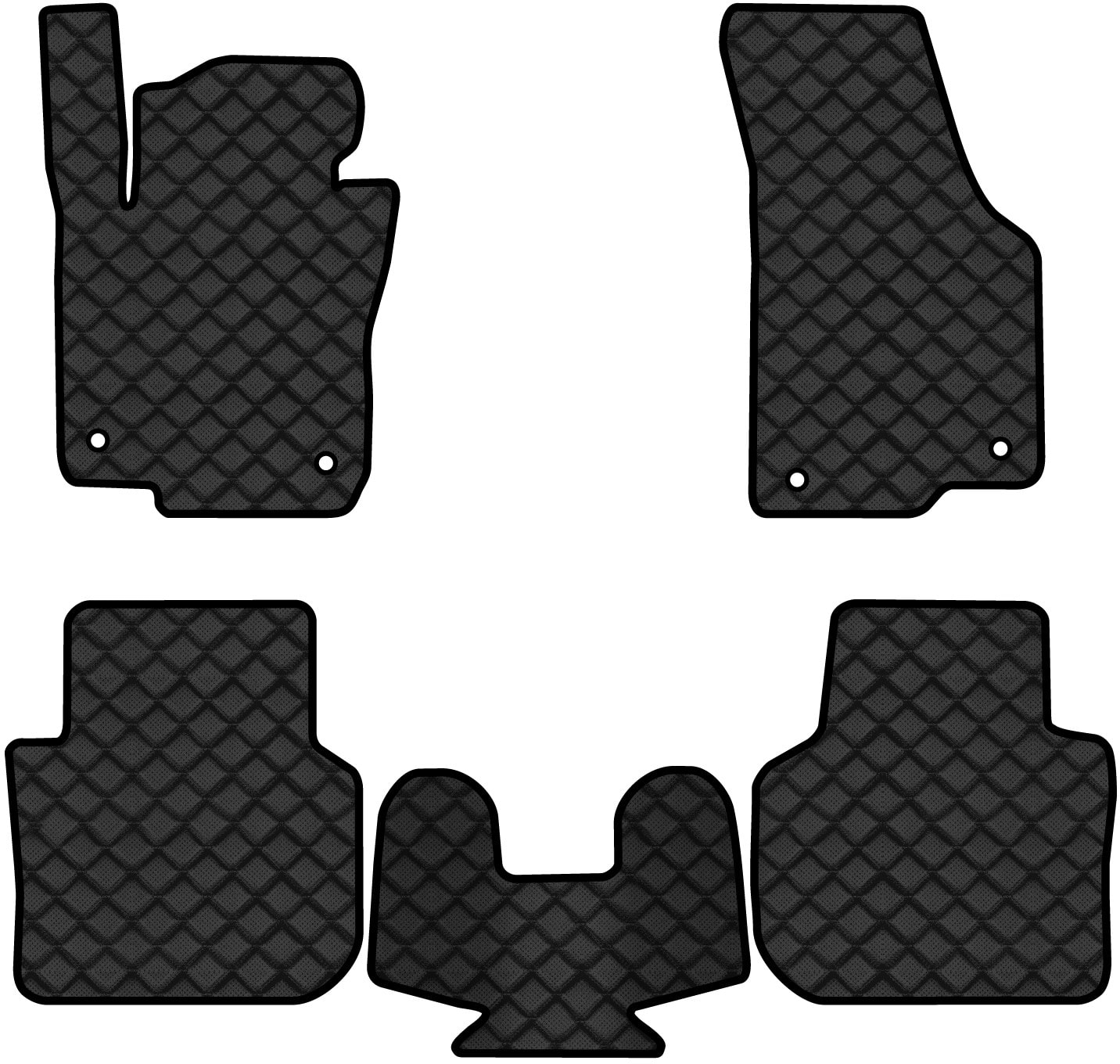Коврики из экокожи в салон авто EVAtech ECO для Passat NMS Restyling Volkswagen 2015-2019 1 поколение Sedan USA (VW1696CR5AV4BBLB)