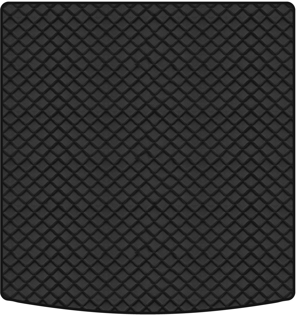 Коврик из экокожи в багажник авто EVAtech для Tiguan Allspace 7 seats Volkswagen 2016-2020 1 поколение SUV USA (VW1727B1BBLB)