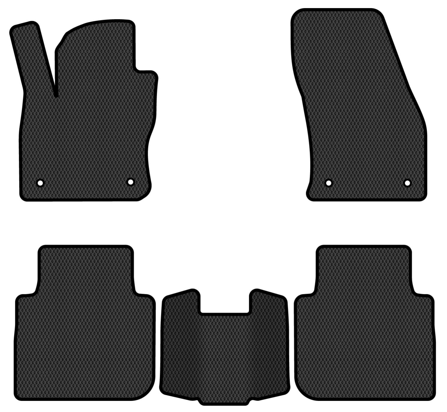 EVA коврики в салон авто EVAtech для Tiguan Allspace 7 seats Volkswagen 2016-2020 1 поколение SUV USA (VW1727CR5AV4RBB)