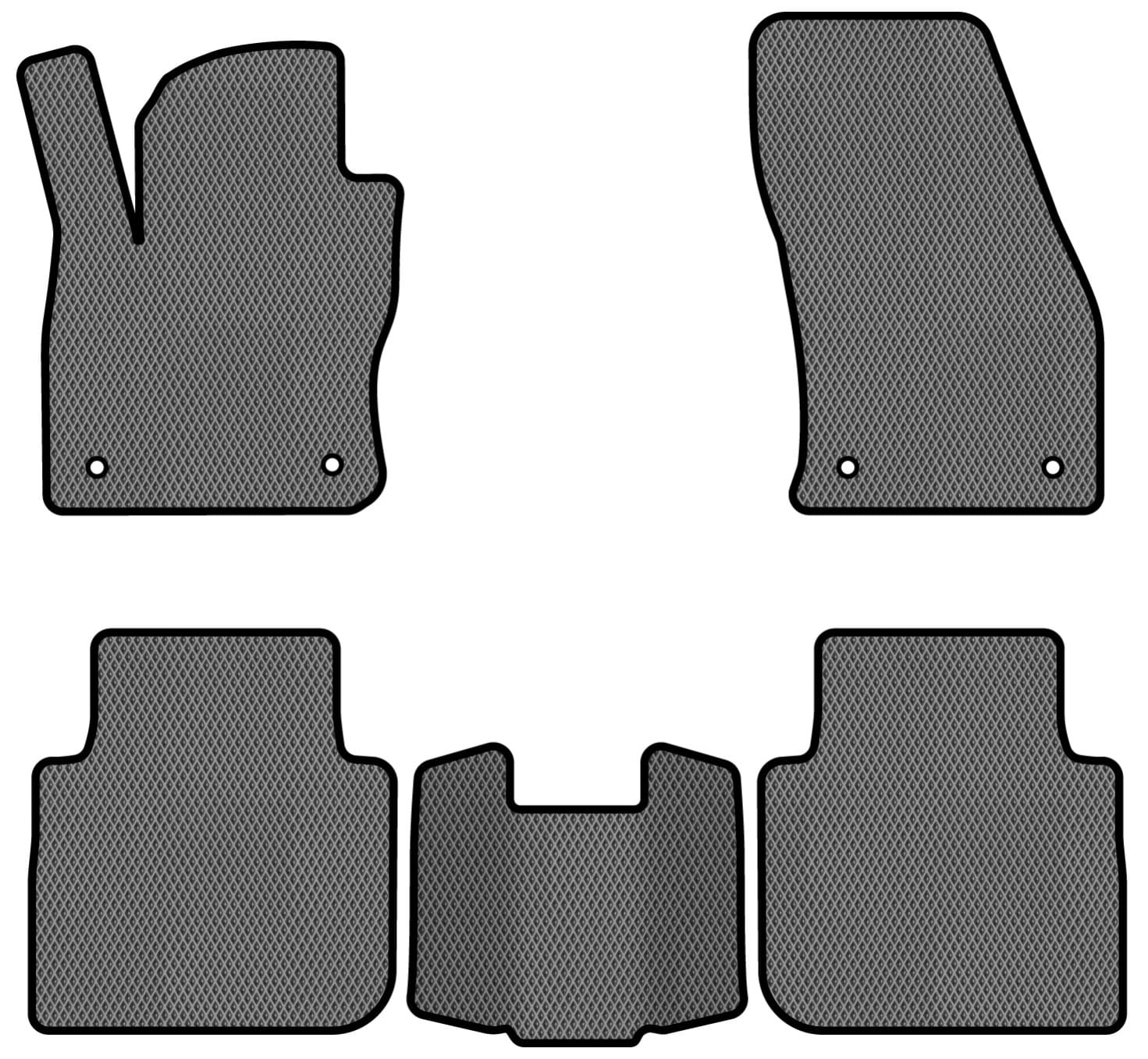 EVA коврики в салон авто EVAtech для Tiguan Allspace 7 seats Volkswagen 2016-2020 1 поколение SUV USA (VW1727CR5AV4RGB)
