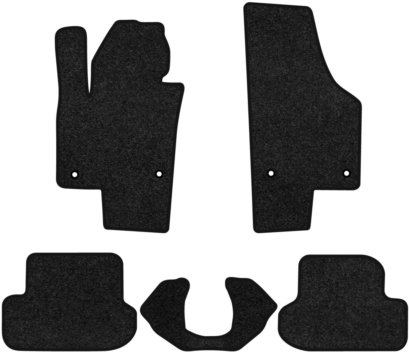 Коврики ворсовые в салон авто EVAtech Premium для Volkswagen Beetle 2011-2019 2 поколение Htb EU черный кант (VW1811CL5AV4VPB)