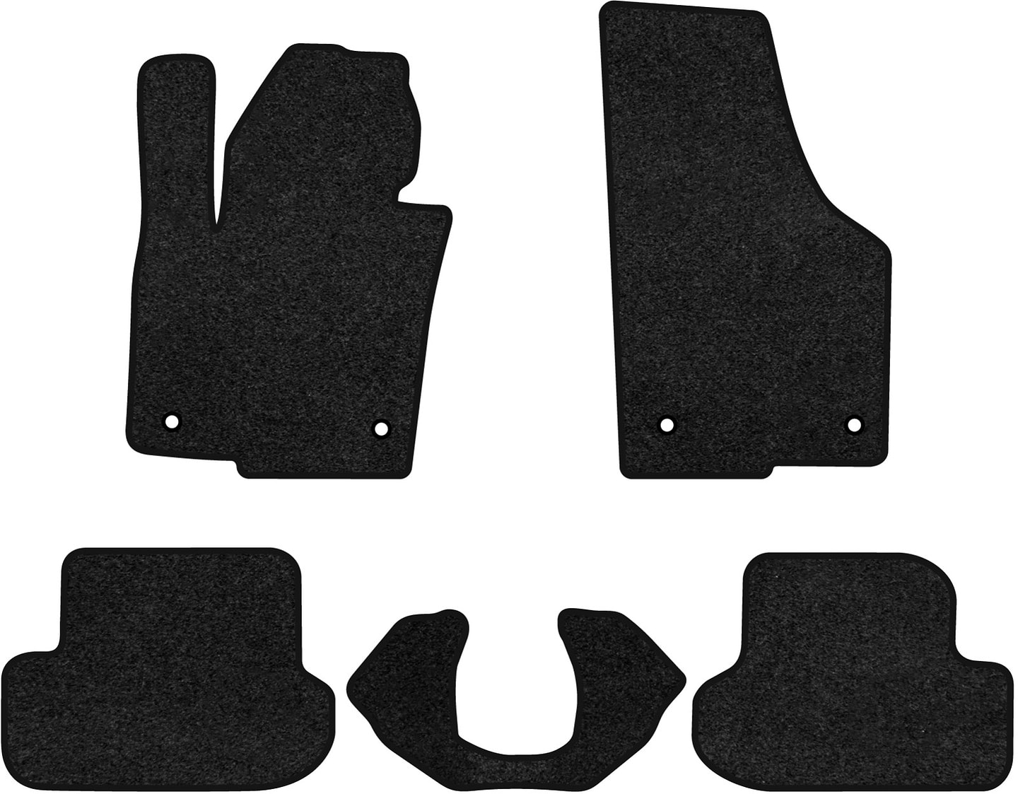 Коврики ворсовые в салон авто EVAtech Premium для Volkswagen Beetle 2011-2019 2 поколение Htb EU черный кант (VW1811CR5AV4VPB)