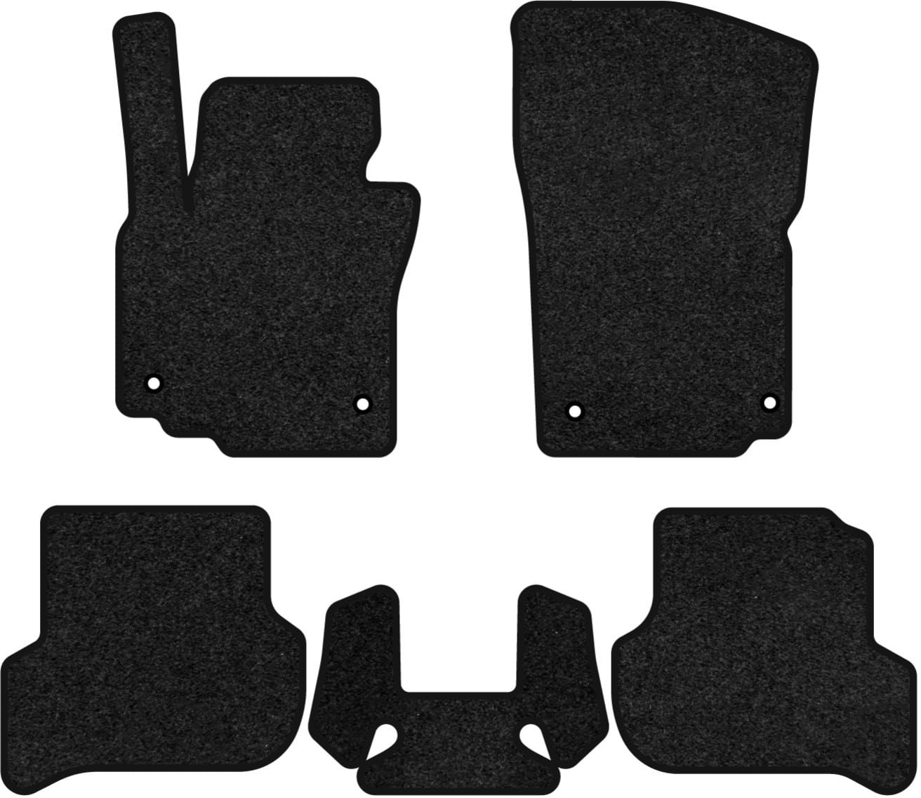 Коврики ворсовые в салон авто EVAtech Premium для Volkswagen Cross Golf 2006-2010 1 поколение Htb EU черный кант (VW1877C5AV4VPB)