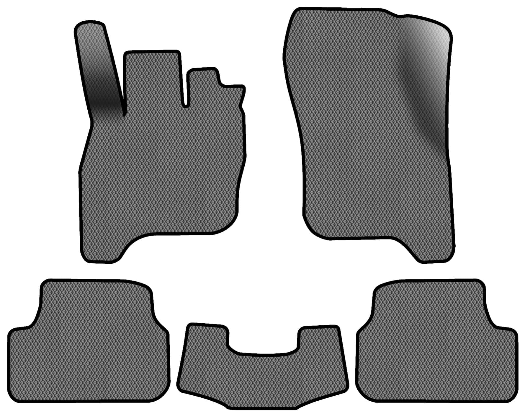 EVA коврики в салон авто EVAtech для e-Golf Volkswagen 2014-2017 1 поколение Htb EU VW1878C5RGB