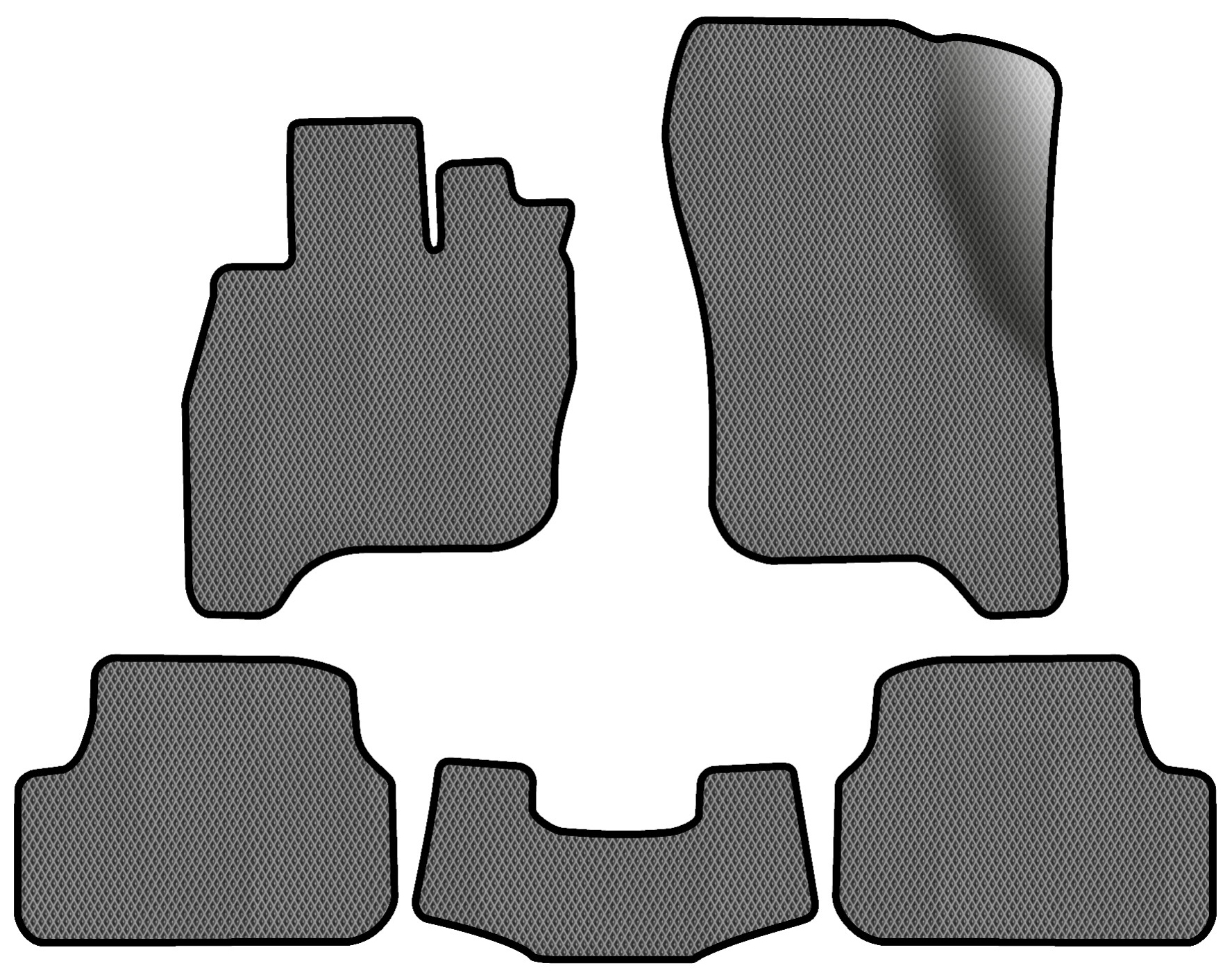 EVA коврики в салон авто EVAtech для e-Golf Volkswagen 2014-2017 1 поколение Htb EU VW1878CB5RGB