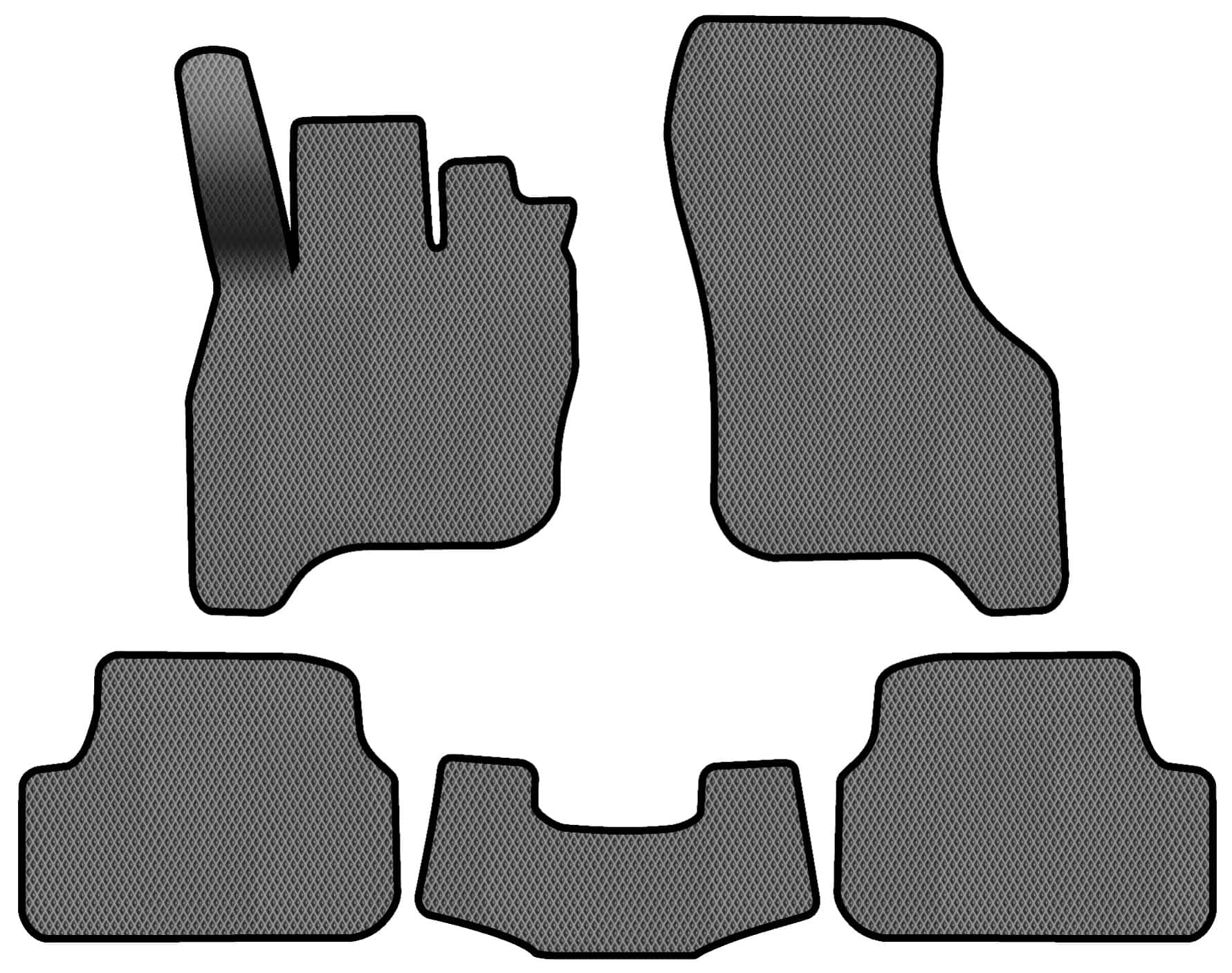 EVA коврики в салон авто EVAtech для e-Golf Volkswagen 2014-2017 1 поколение Htb EU VW1878CV5RGB