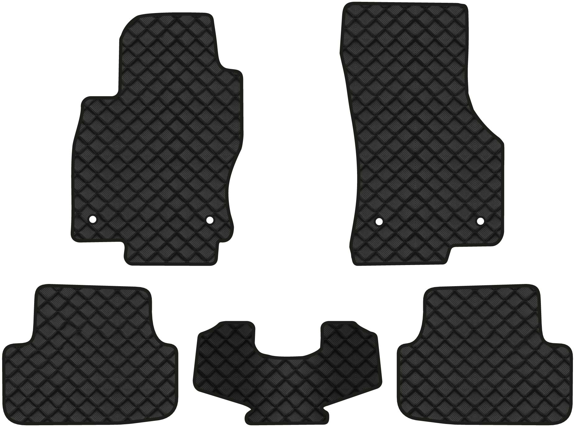 Килимки з екошкіри в салон авто EVAtech ECO для Golf (VII) Volkswagen 2012-2020 7 покоління Htb EU (VW1884CM5AV4BBB)