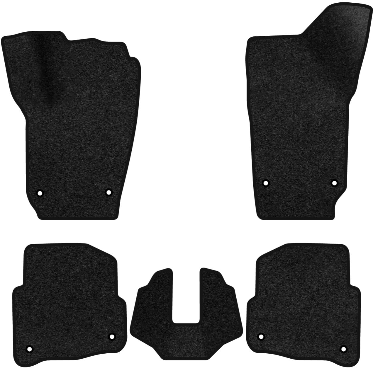 Коврики ворсовые в салон авто EVAtech Premium для Volkswagen Polo (IV) 3-doors 2001-2009 4 поколение Htb EU черный кант (VW1897CDK5AV8VPB)