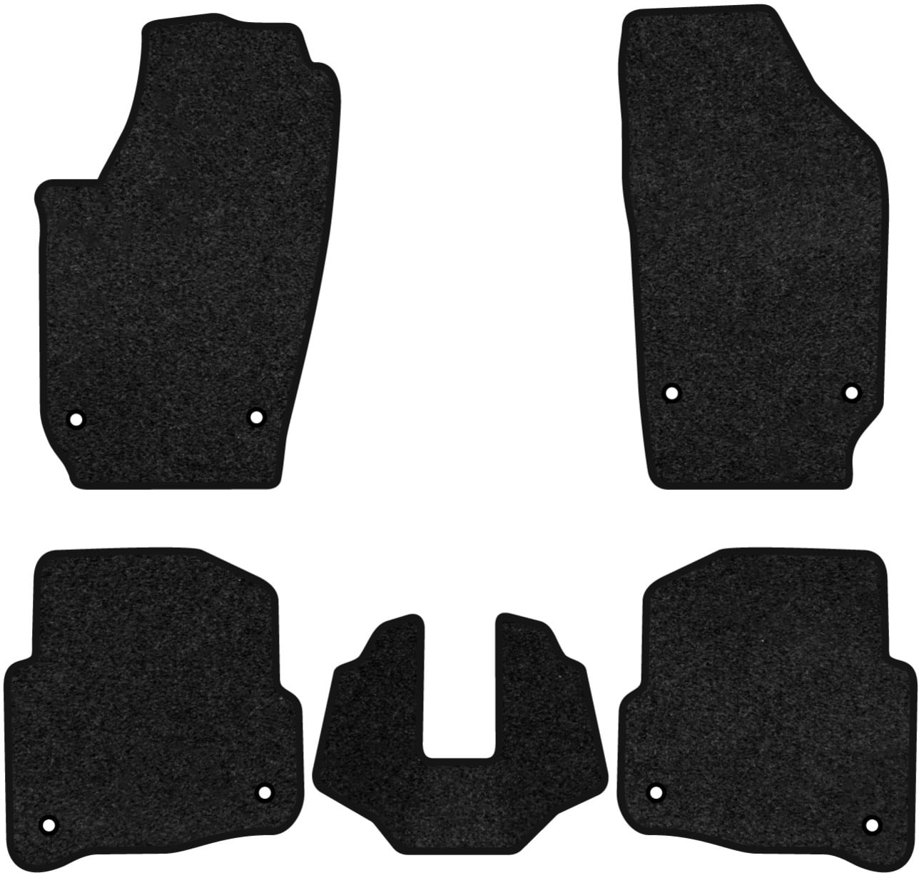 Коврики ворсовые в салон авто EVAtech Premium для Volkswagen Polo (IV) 3-doors 2001-2009 4 поколение Htb EU черный кант (VW1897CGK5AV8VPB)