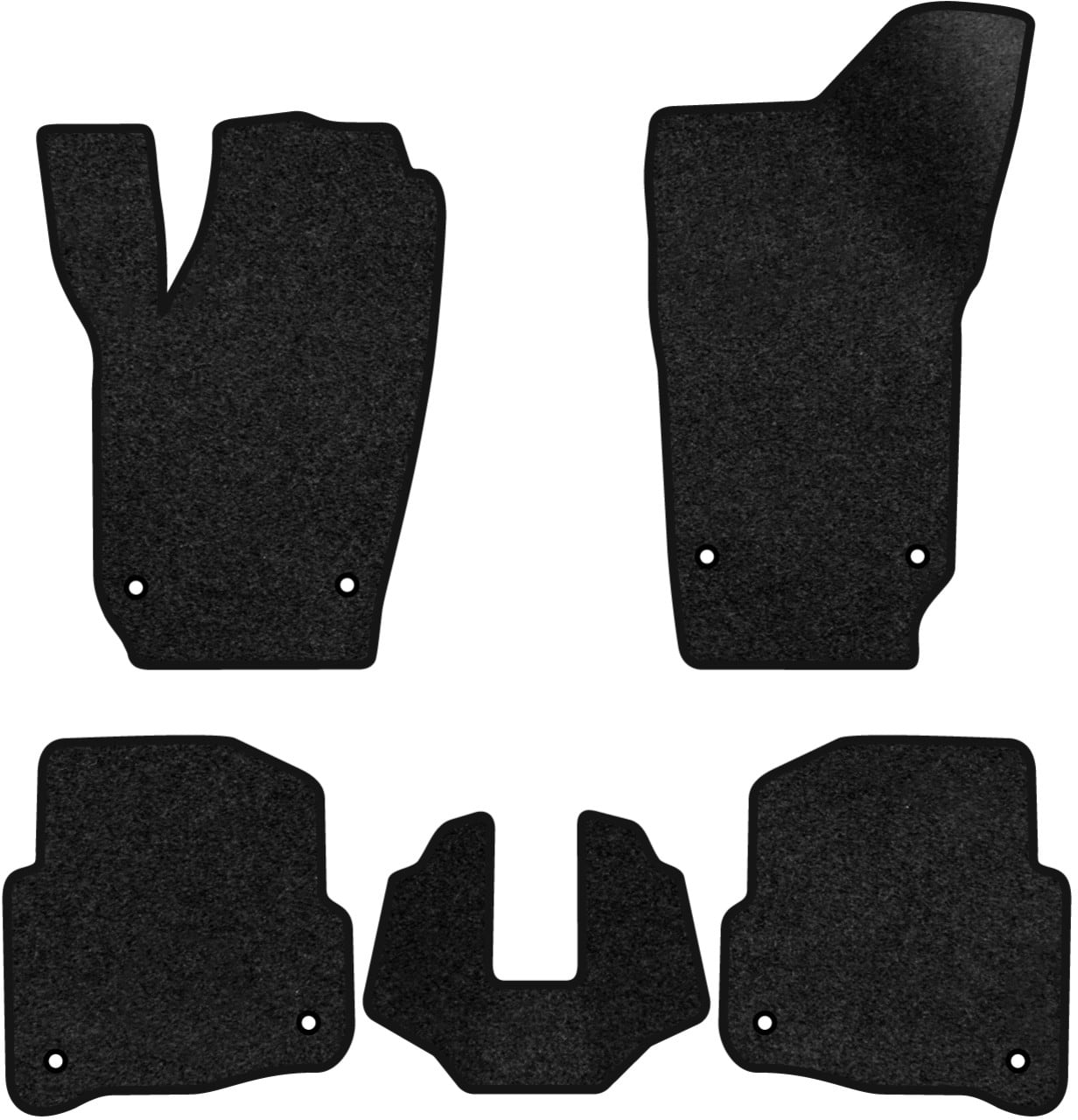 Коврики ворсовые в салон авто EVAtech Premium для Volkswagen Polo (IV) 3-doors 2001-2009 4 поколение Htb EU черный кант (VW1897CLK5AV8VPB)