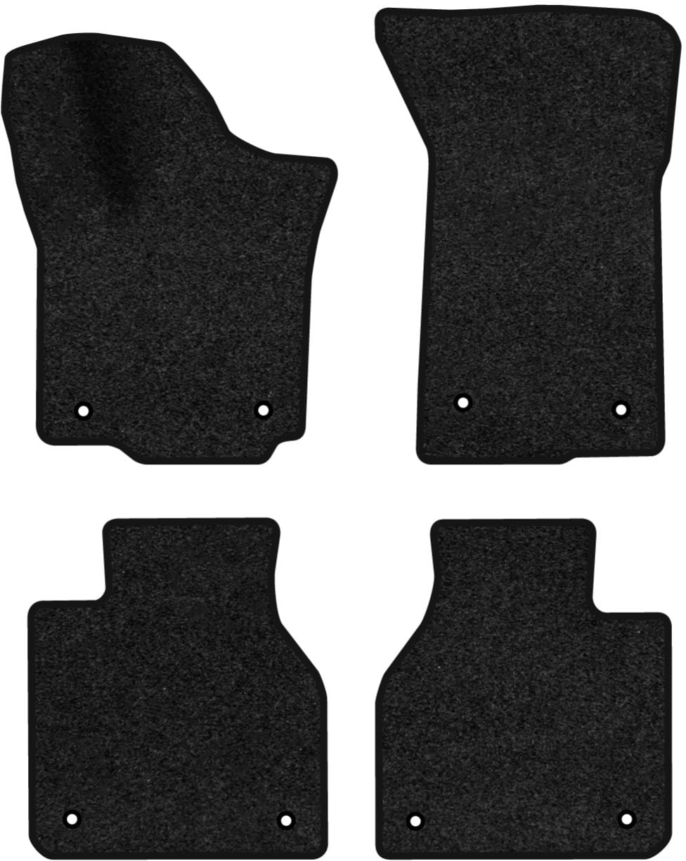 Килимки ворсові в салон авто EVAtech Premium для Volkswagen Phaeton Long 2002-2016 1 покоління Sedan EU чорний кант (VW1898PD4AV8VPB)