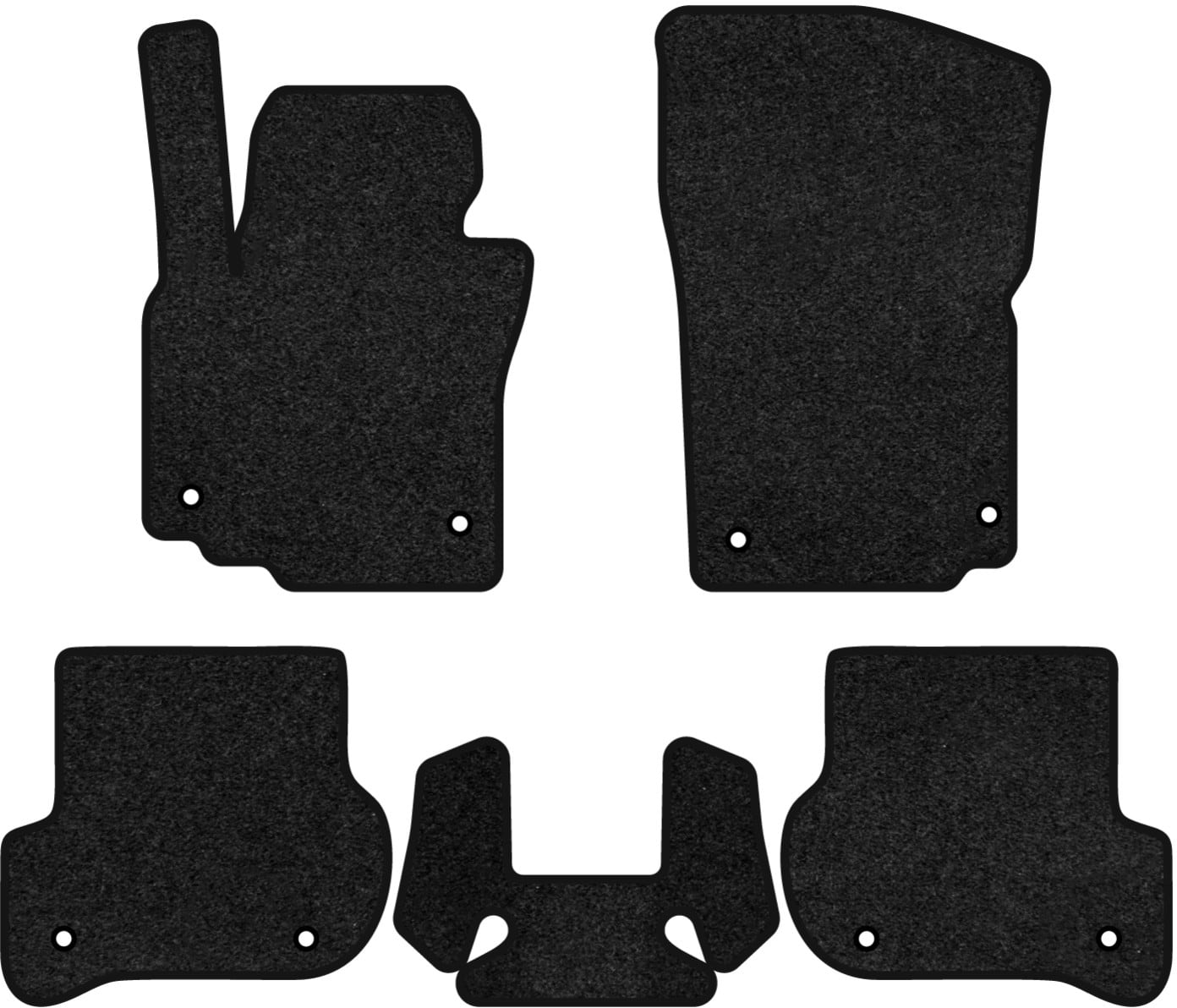 Коврики ворсовые в салон авто EVAtech Premium для Volkswagen Golf Plus AT Restyling 2009-2014 1 поколение Minivan EU черный кант (VW21494C5AV8VPB)