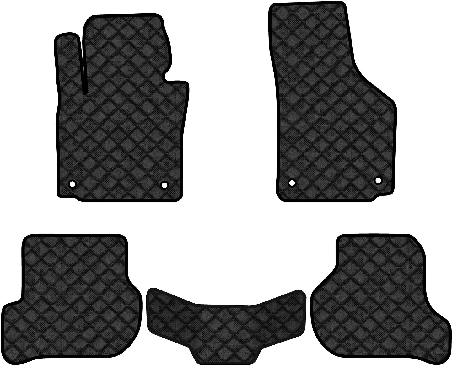 Коврики из экокожи в салон авто EVAtech ECO для Scirocco (Mk3) Volkswagen 2008-2017 3 поколение Htb EU VW21654CR5AV4BBB