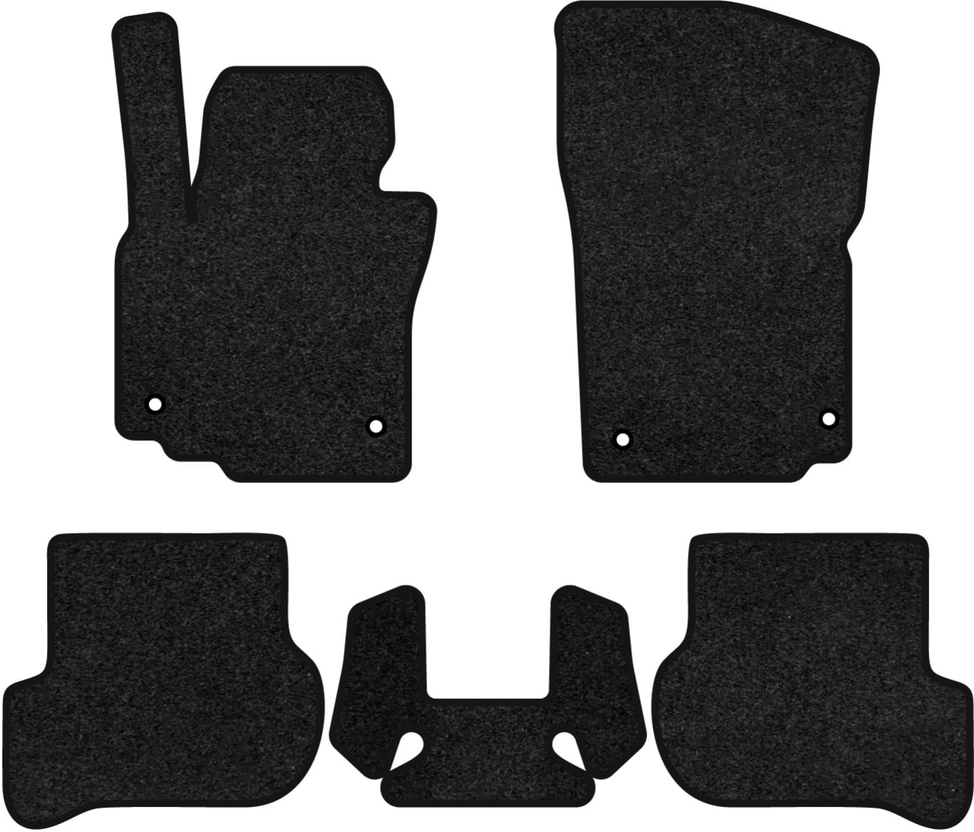 Коврики ворсовые в салон авто EVAtech Premium для Volkswagen Golf Plus AT Restyling 2009-2014 1 поколение Minivan EU черный кант (VW21770C5AV4VPB)