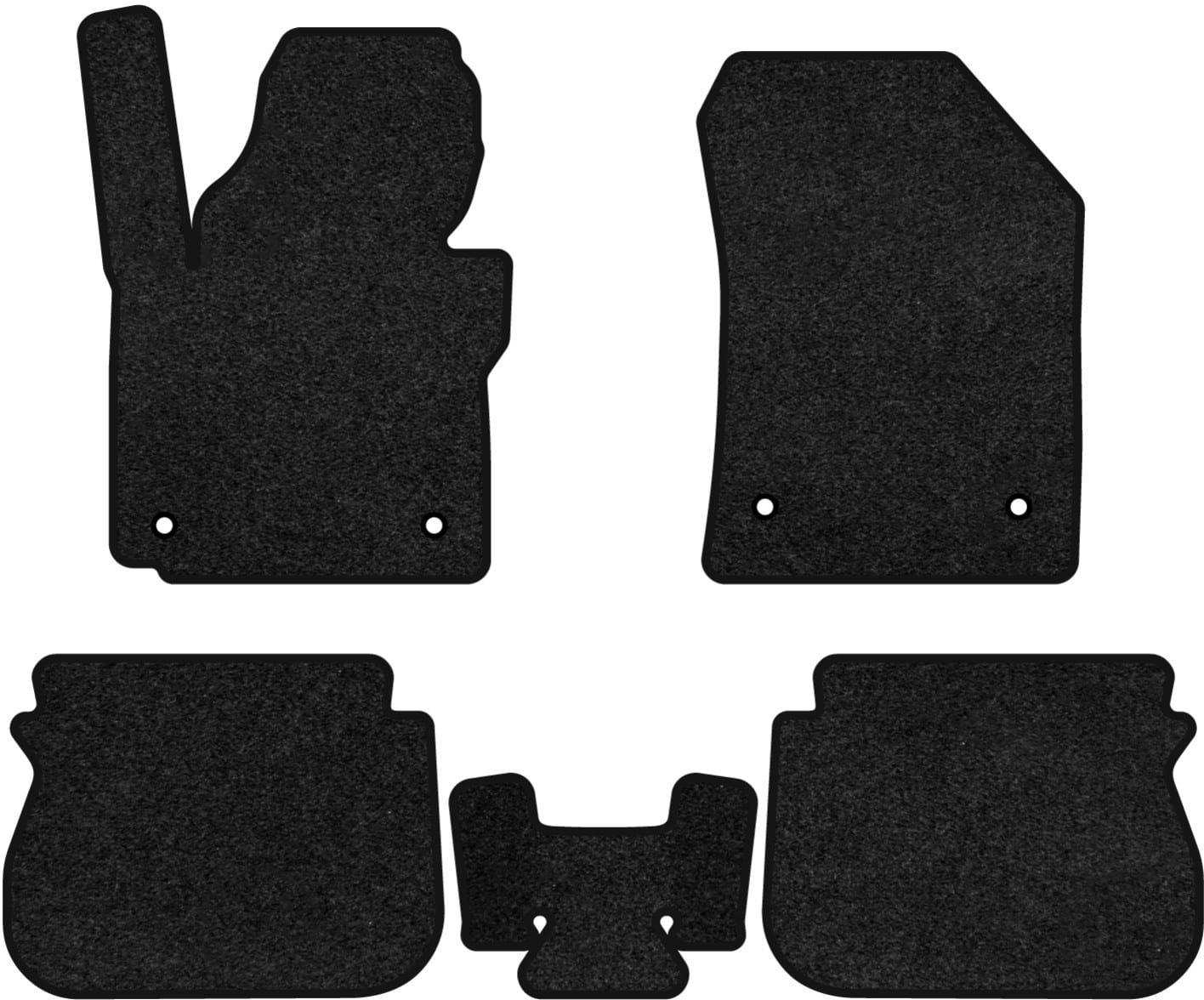 Коврики ворсовые в салон авто EVAtech Premium для Volkswagen Caddy Maxi (2K) Restyling 2015-2020 3 поколение Minivan EU черный кант (VW31019CV5AV4VPB)