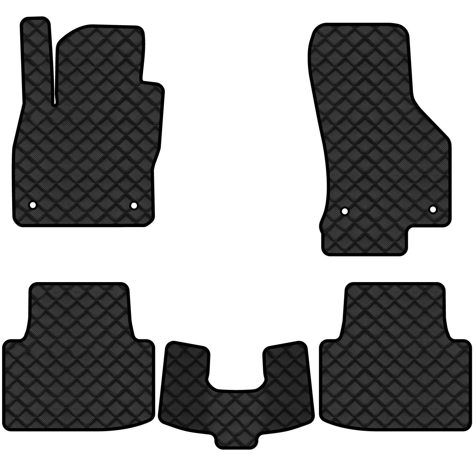 Коврики из экокожи в салон авто EVAtech ECO для Passat (B8) Volkswagen 2014-2023 8 поколение Combi EU VW31151CR5AV4BBB