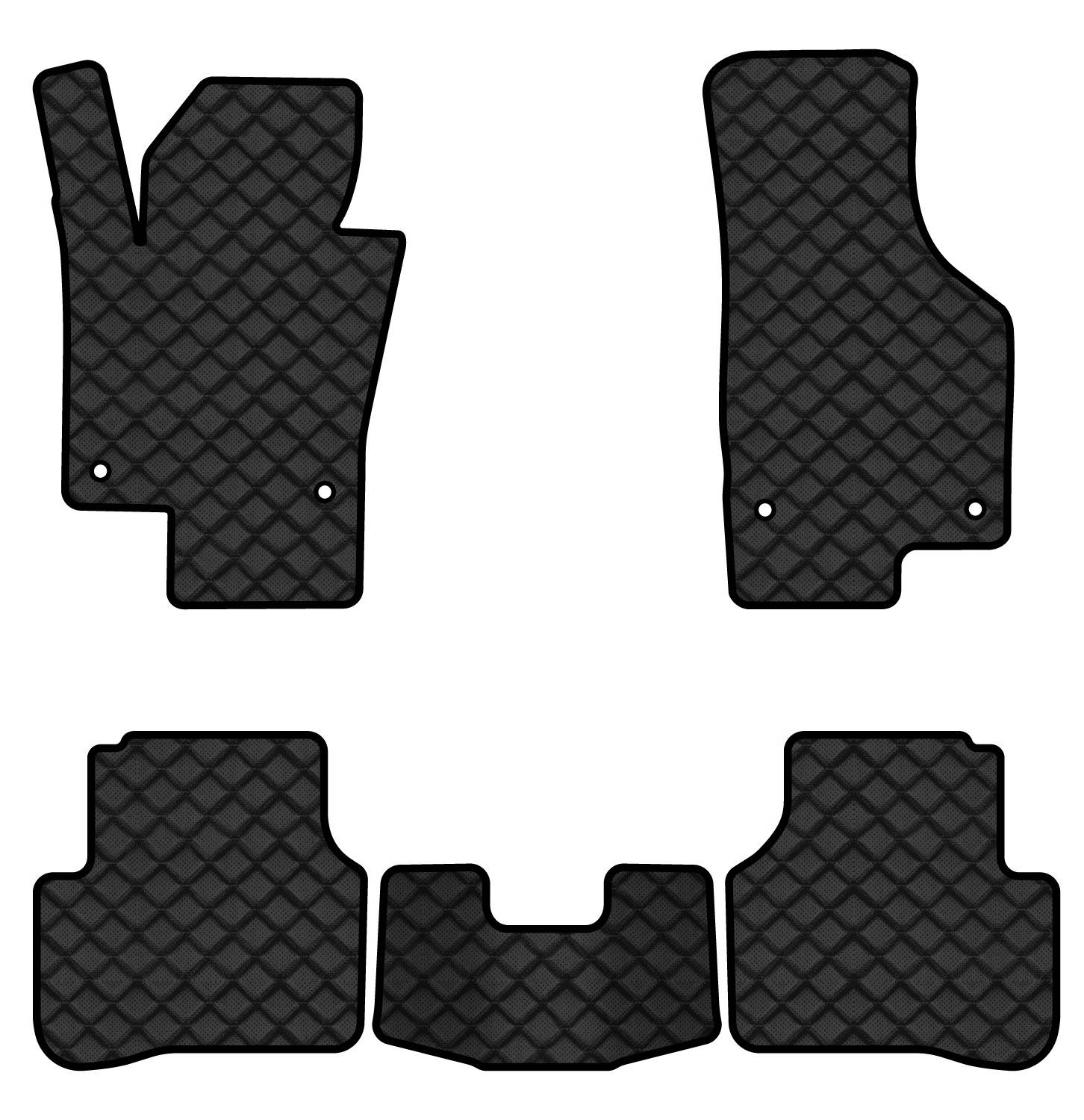 Коврики из экокожи в салон авто EVAtech ECO для Passat (B6) (with armrest) Volkswagen 2005-2010 6 поколение Combi EU VW31276CL5TL4BBB