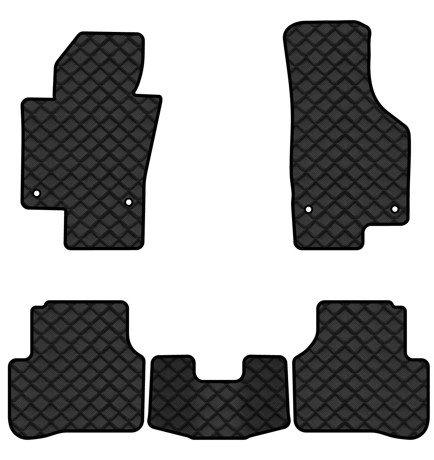 Килимки з екошкіри в салон авто EVAtech ECO для Passat (B6) (with armrest) Volkswagen 2005-2010 6 покоління Combi EU VW31276CM5TL4BBB