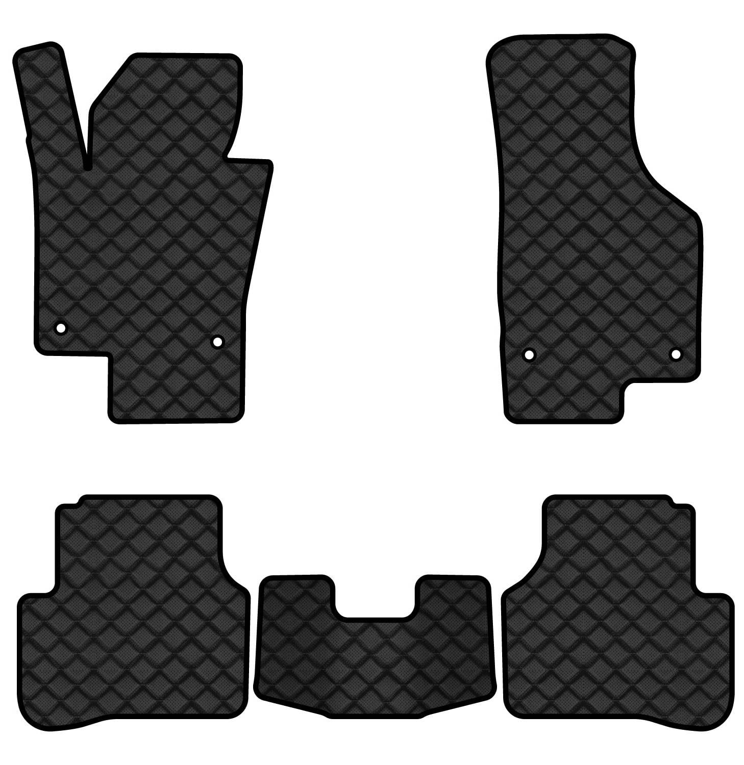 Килимки з екошкіри в салон авто EVAtech ECO для Passat (B6) (with armrest) Volkswagen 2005-2010 6 покоління Combi EU VW31276CR5TL4BBB