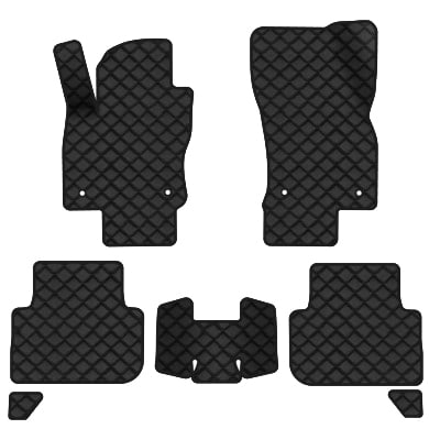 Коврики из экокожи в салон авто EVAtech ECO для Tiguan (Mk 2) Volkswagen 2016-2020 2 поколение SUV EU VW31492CH7AV4BBB