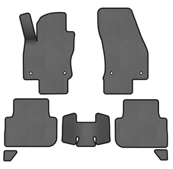 EVA коврики в салон авто EVAtech для Tiguan (Mk 2) Volkswagen 2016-2020 2 поколение SUV EU (VW31492CL7AV4RGB)