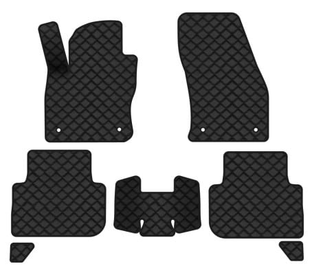 Коврики из экокожи в салон авто EVAtech ECO для Tiguan (Mk 2) Volkswagen 2016-2020 2 поколение SUV EU VW31492CR7AV4BBB