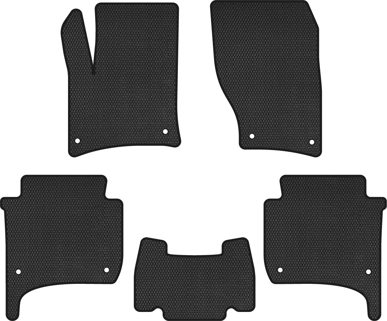 EVA коврики в салон авто EVAtech для Touareg (7P) (4-zone climate control) Volkswagen 2010-2014 2 поколение SUV EU VW31900C5AV8RBB