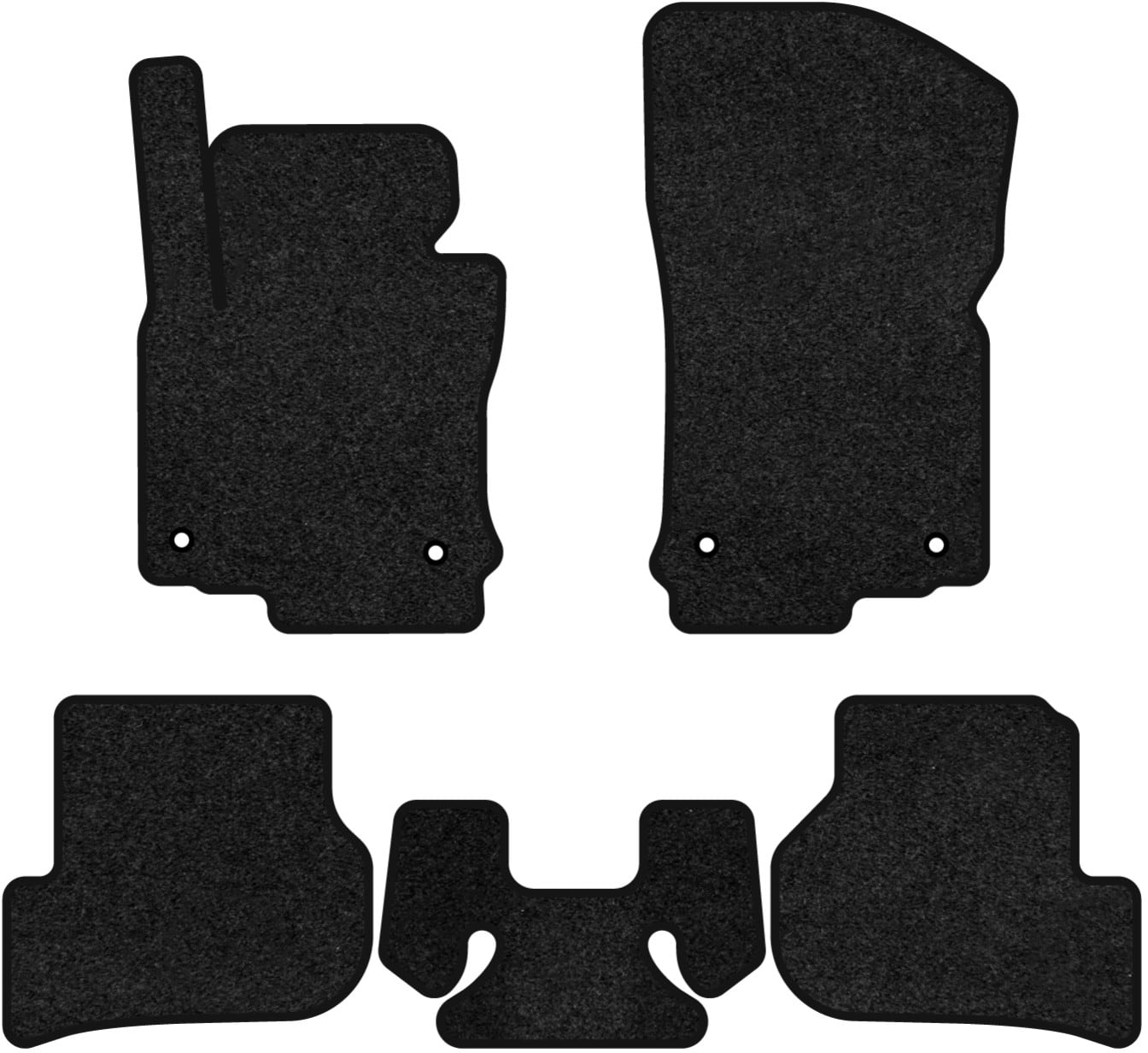 Килимки ворсові в салон авто EVAtech Premium для Volkswagen Golf (VI) MT 2009-2012 6 покоління Htb USA чорний кант (VW31974C5AV4VPB)