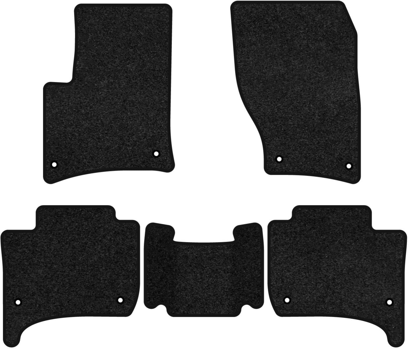 Коврики ворсовые в салон авто EVAtech Premium для Volkswagen Touareg (7P) (2-zone climate control) 2010-2014 2 поколение SUV EU черный кант (VW32527CB5TL8VPB)