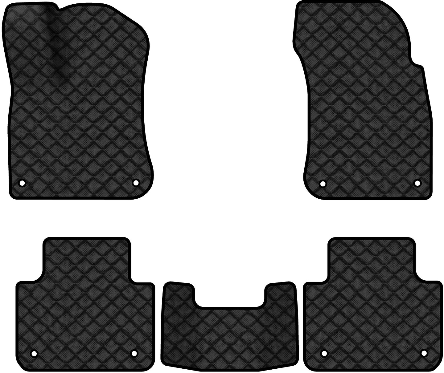 Коврики из экокожи в салон авто EVAtech ECO для Touareg (CR) Volkswagen 2018 3 поколение SUV EU VW3291CE5AV8BBB