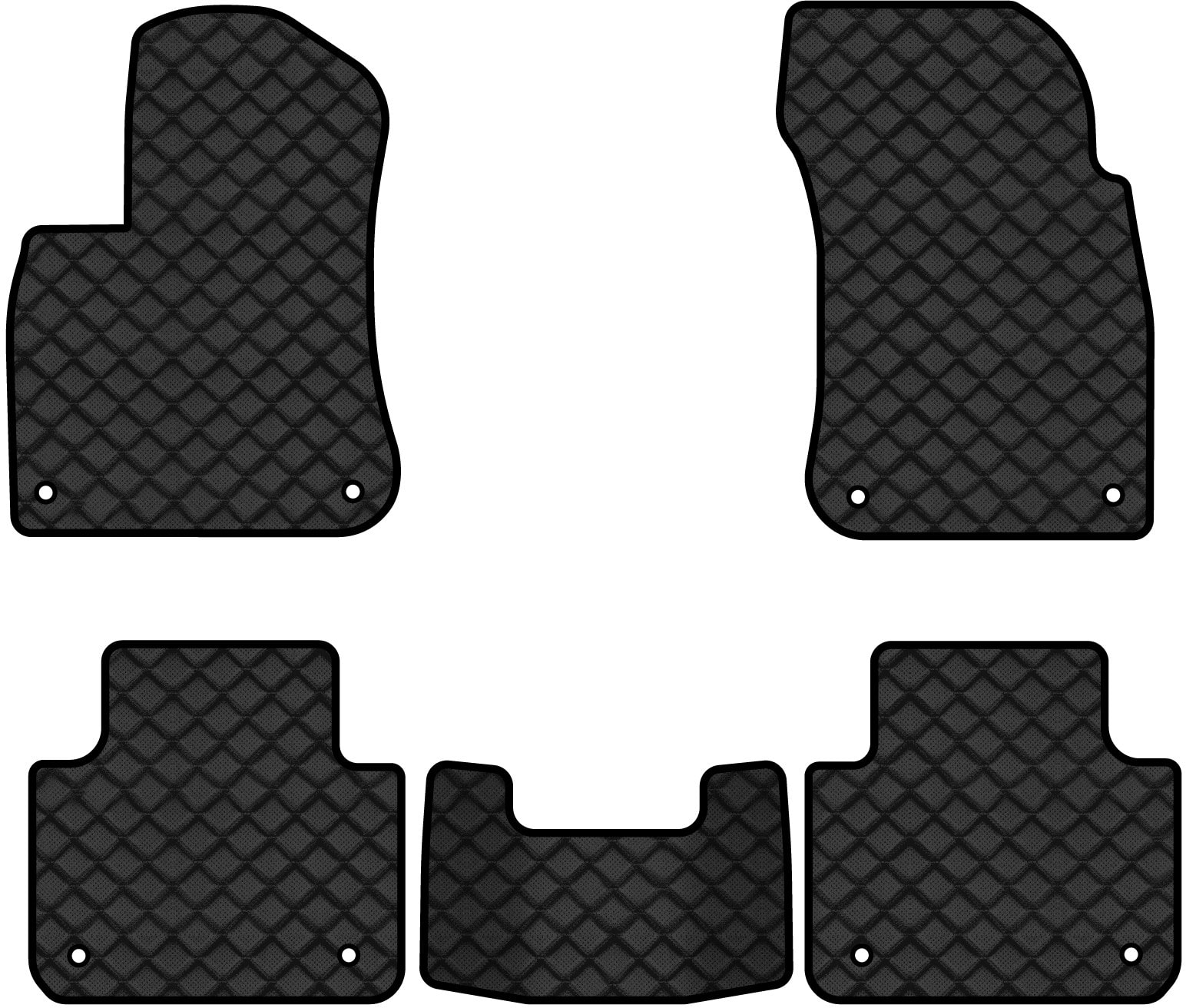 Коврики из экокожи в салон авто EVAtech ECO для Touareg (CR) Volkswagen 2018 3 поколение SUV EUVW3291CG5AV8BBB