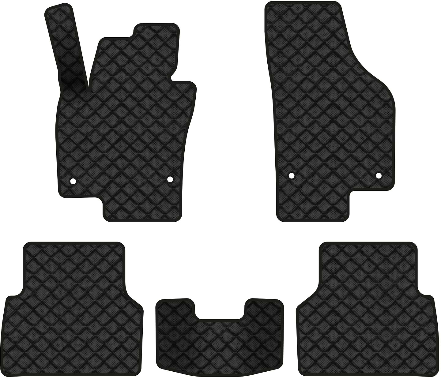 Коврики из экокожи в салон авто EVAtech ECO для Tiguan (NF) MT Volkswagen 2007-2018 1 поколение SUV EU VW32987CL5AV4BBB