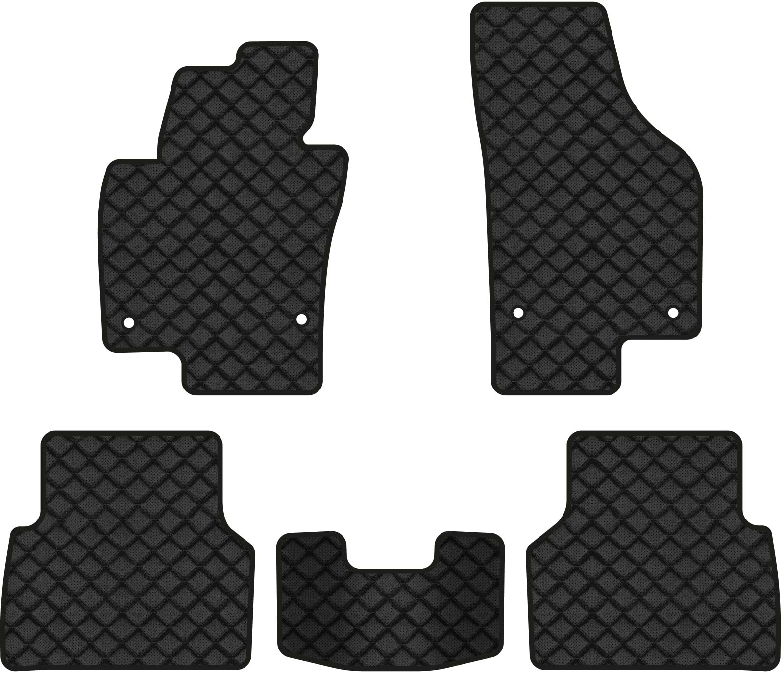 Коврики из экокожи в салон авто EVAtech ECO для Tiguan (NF) MT Volkswagen 2007-2018 1 поколение SUV EU VW32987CM5AV4BBB