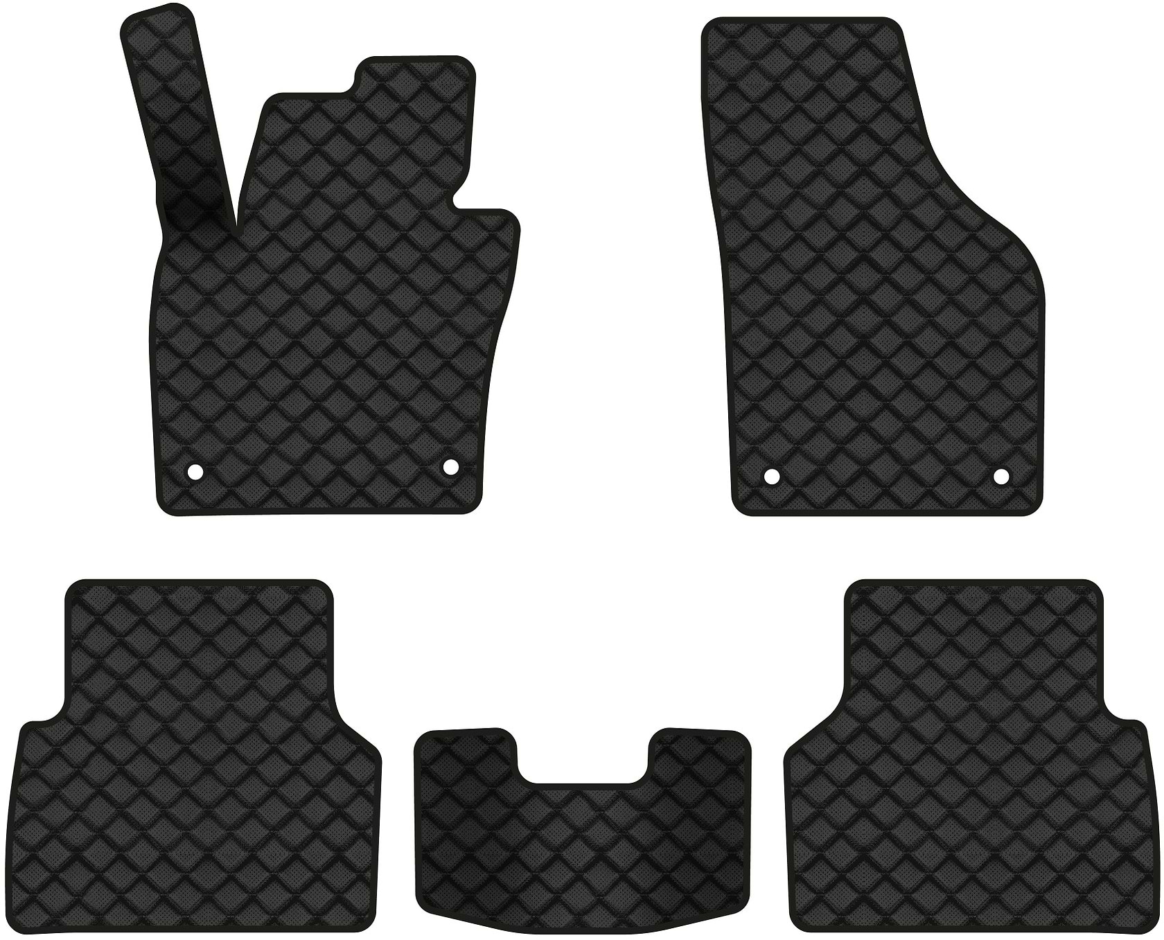 Килимки з екошкіри в салон авто EVAtech ECO для Tiguan (NF) MT Volkswagen 2007-2018 1 покоління SUV EU VW32987CR5AV4BBB