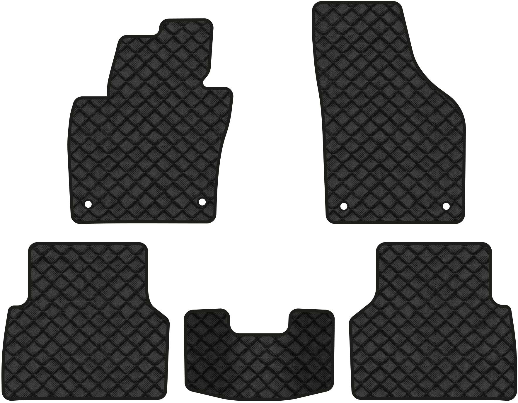 Килимки з екошкіри в салон авто EVAtech ECO для Tiguan (NF) MT Volkswagen 2007-2018 1 покоління SUV EU VW32987CS5AV4BBB