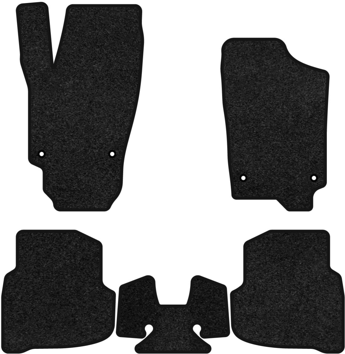 Килимки ворсові в салон авто EVAtech Premium для Volkswagen Polo (VI) MT 2017 6 покоління Sedan EU чорний кант (VW33510CV5AV4VPB)