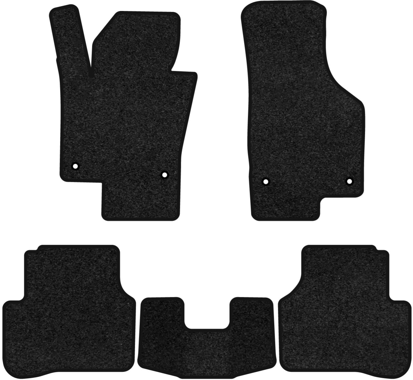 Коврики ворсовые в салон авто EVAtech Premium для Volkswagen Passat (B6) (without armrest) 2005-2010 6 поколение Combi EU черный кант (VW33530CL5TL4VPB)