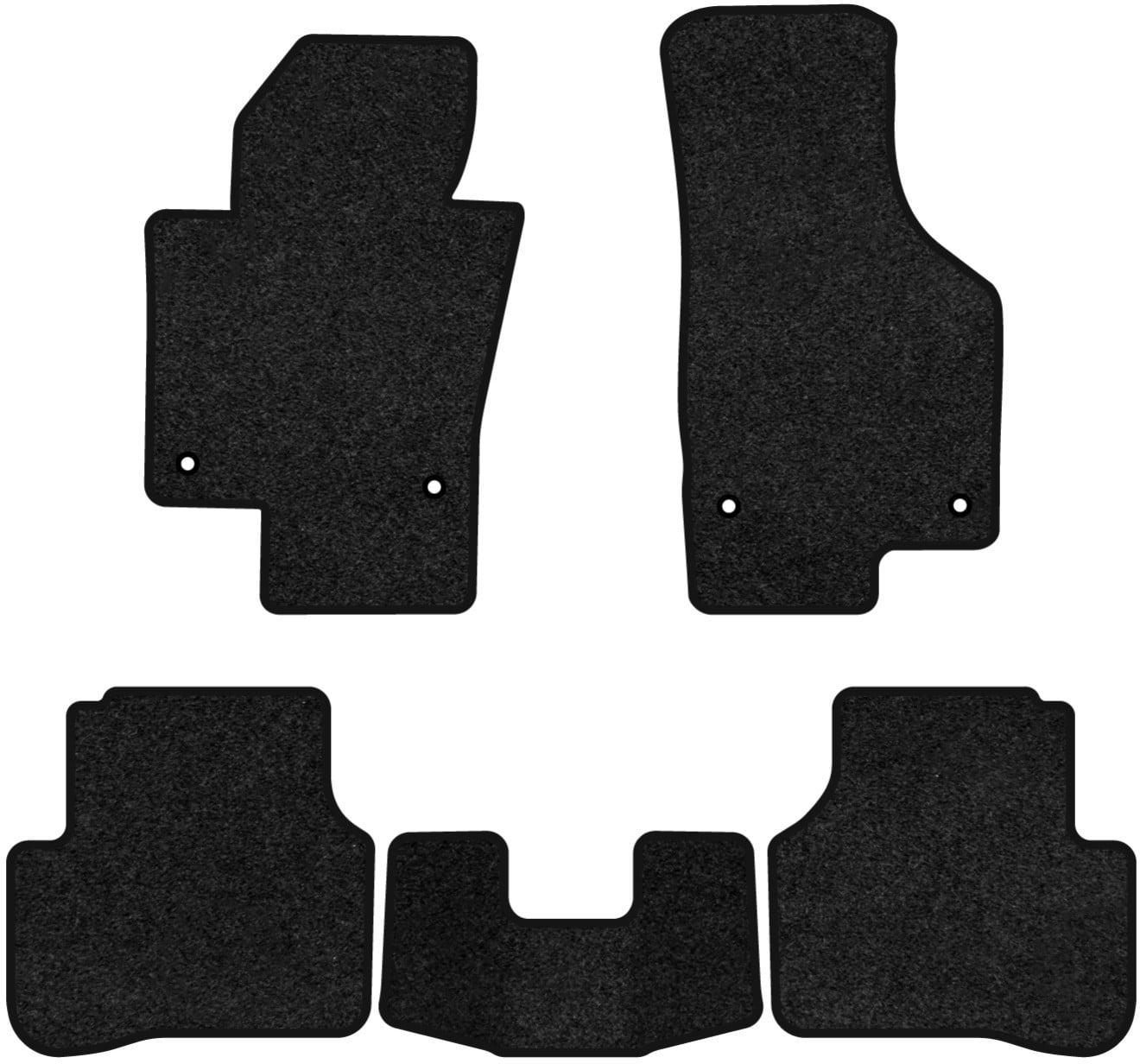 Килимки ворсові в салон авто EVAtech Premium для Volkswagen Passat (B6) (without armrest) 2005-2010 6 покоління Combi EU чорний кант (VW33530CM5TL4VPB)