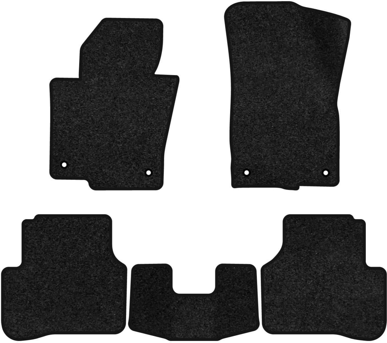 Килимки ворсові в салон авто EVAtech Premium для Volkswagen Passat (B6) (without armrest) 2005-2010 6 покоління Combi EU чорний кант (VW33530CN5TL4VPB)