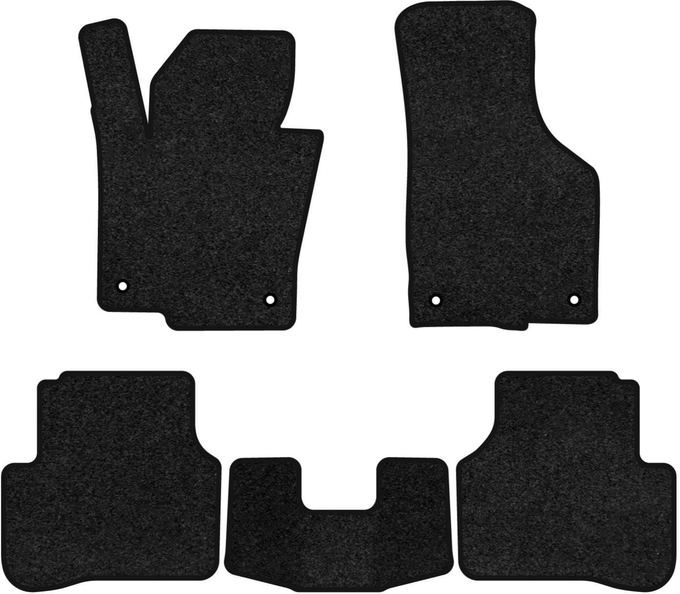 Коврики ворсовые в салон авто EVAtech Premium для Volkswagen Passat (B6) (without armrest) 2005-2010 6 поколение Combi EU черный кант (VW33530CR5TL4VPB)