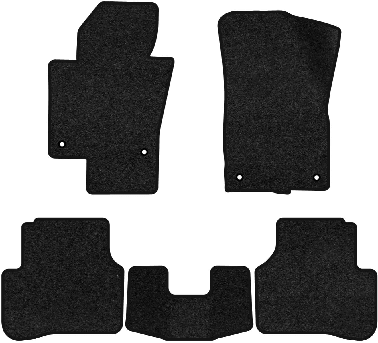 Килимки ворсові в салон авто EVAtech Premium для Volkswagen Passat (B6) (without armrest) 2005-2010 6 покоління Combi EU чорний кант (VW33530CW5TL4VPB)