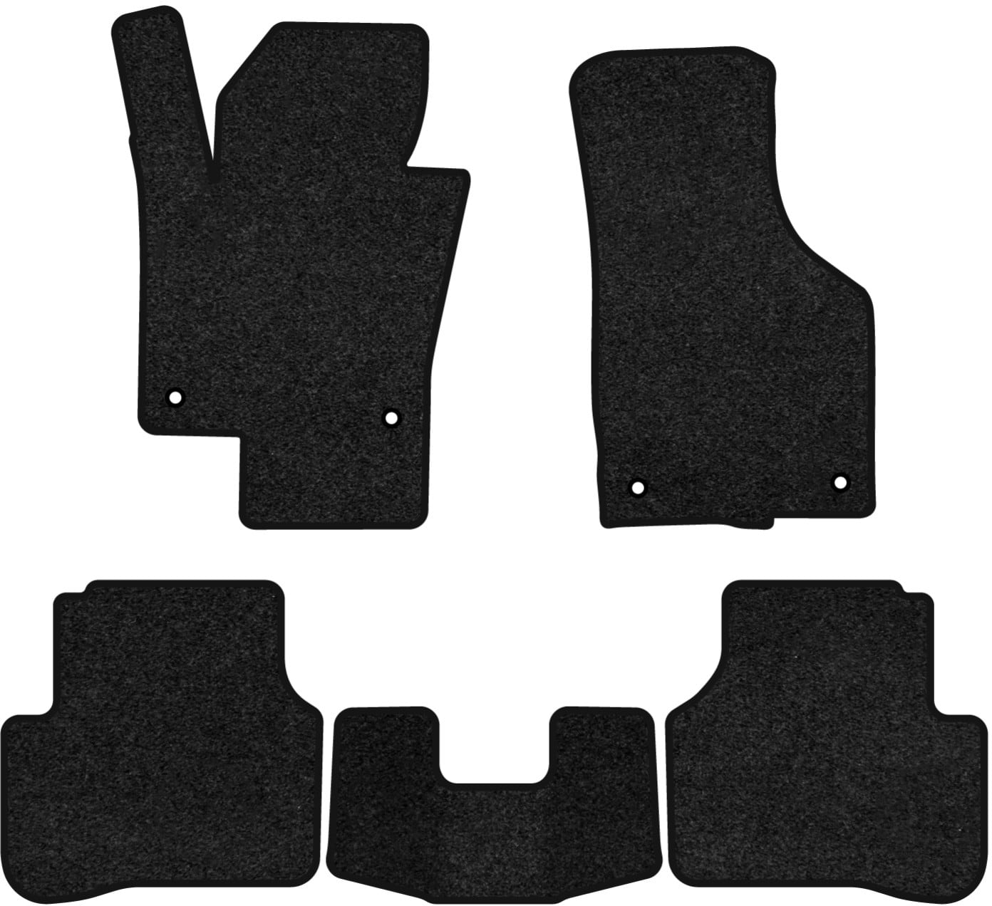 Коврики ворсовые в салон авто EVAtech Premium для Volkswagen Passat (B6) (without armrest) 2005-2010 6 поколение Combi EU черный кант (VW33530CY5TL4VPB)