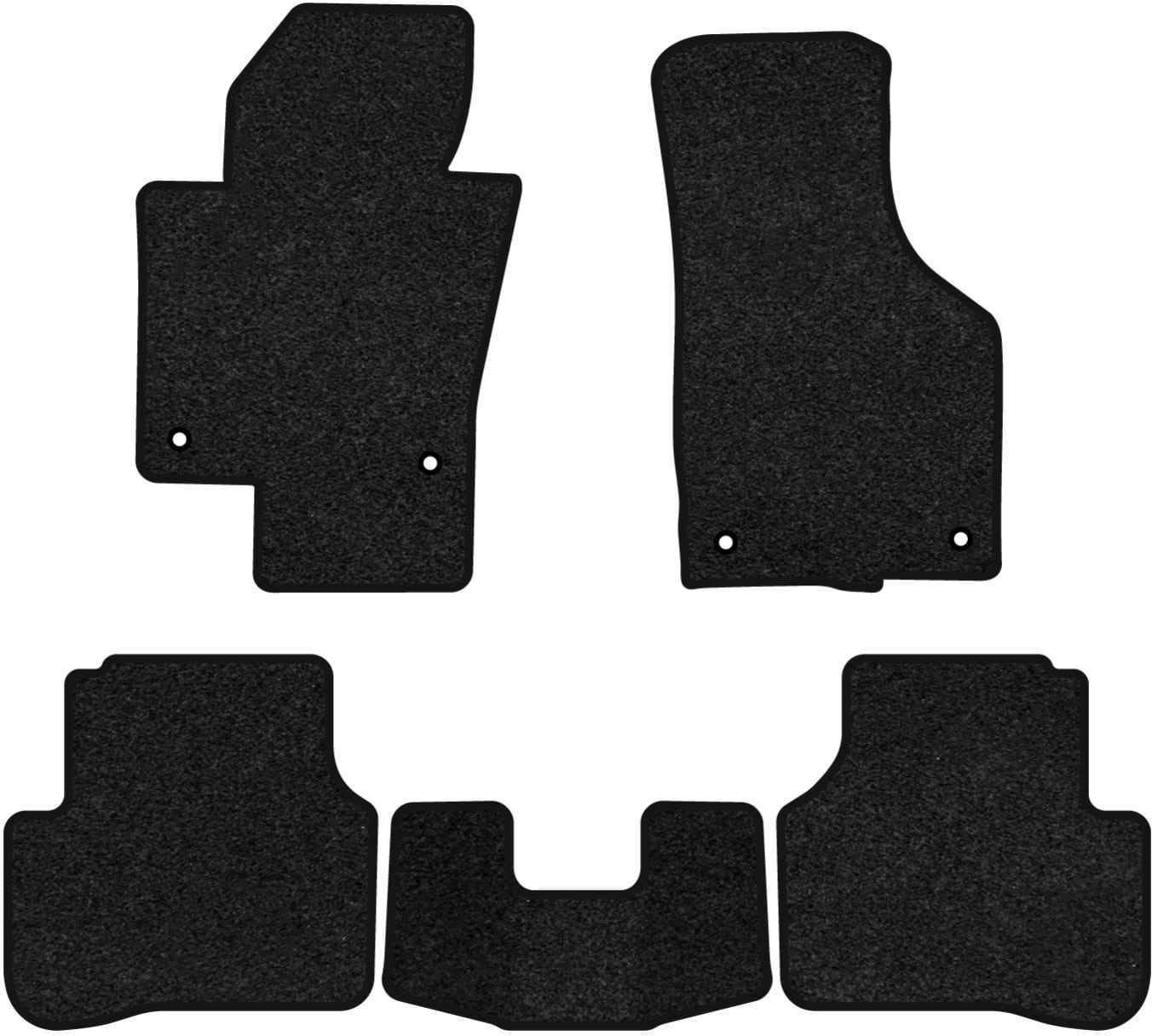 Коврики ворсовые в салон авто EVAtech Premium для Volkswagen Passat (B6) (without armrest) 2005-2010 6 поколение Combi EU черный кант (VW33530CZ5TL4VPB)