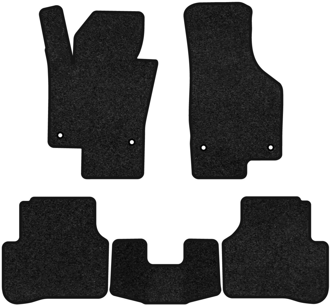 Коврики ворсовые в салон авто EVAtech Premium для Volkswagen Passat (B6) (without armrest) 2005-2010 6 поколение Sedan EU черный кант (VW33532CL5AV4VPB)