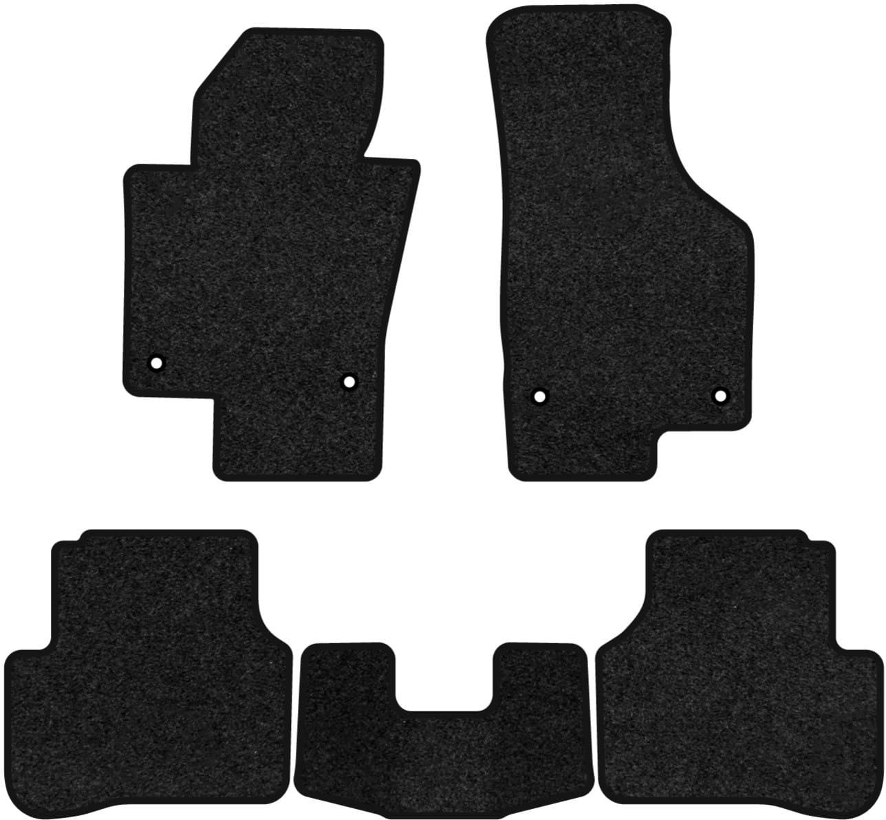 Коврики ворсовые в салон авто EVAtech Premium для Volkswagen Passat (B6) (without armrest) 2005-2010 6 поколение Sedan EU черный кант (VW33532CM5AV4VPB)