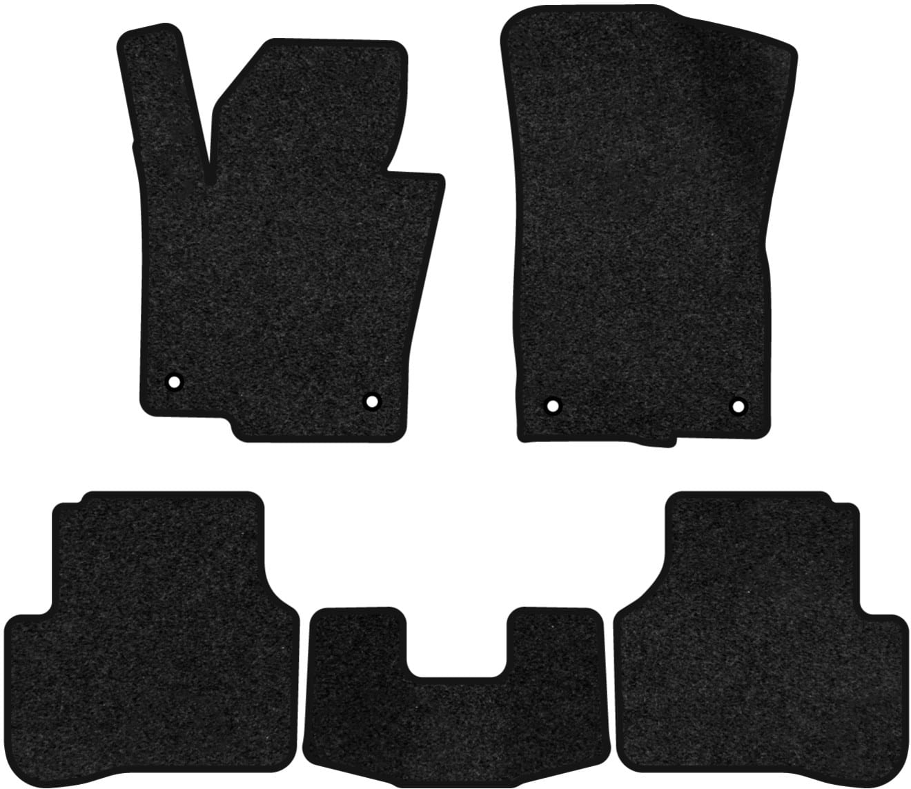 Коврики ворсовые в салон авто EVAtech Premium для Volkswagen Passat (B6) (without armrest) 2005-2010 6 поколение Sedan EU черный кант (VW33532CN5AV4VPB)