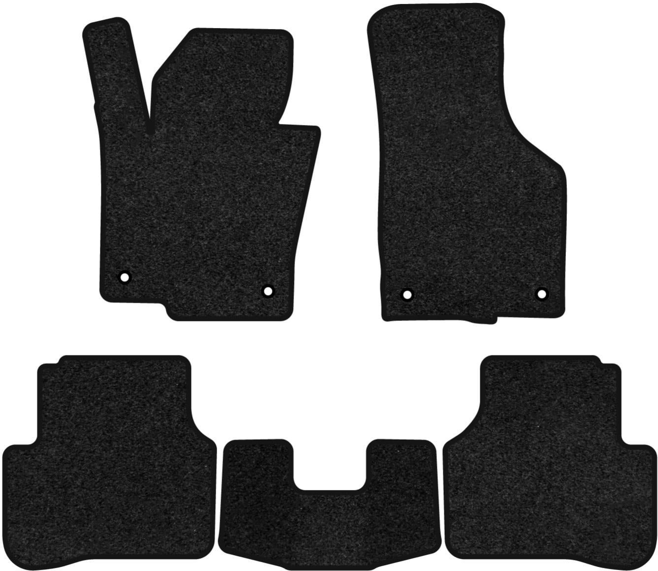 Килимки ворсові в салон авто EVAtech Premium для Volkswagen Passat (B6) (without armrest) 2005-2010 6 покоління Sedan EU чорний кант (VW33532CR5AV4VPB)