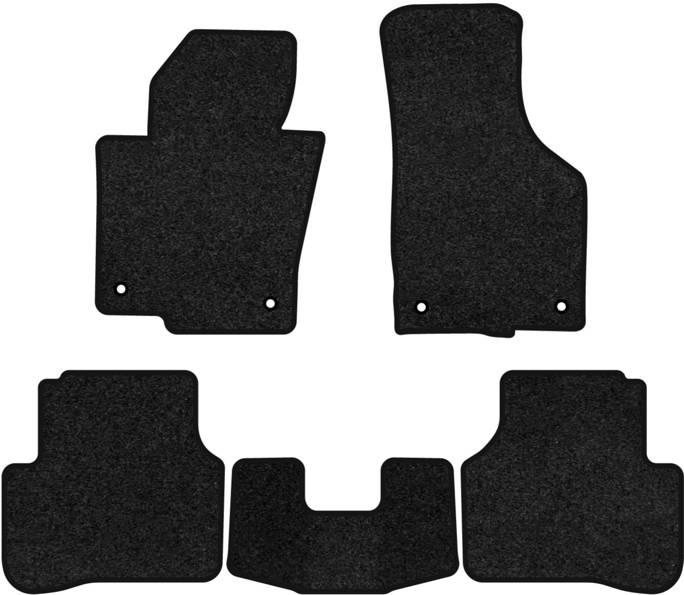 Коврики ворсовые в салон авто EVAtech Premium для Volkswagen Passat (B6) (without armrest) 2005-2010 6 поколение Sedan EU черный кант (VW33532CS5AV4VPB)